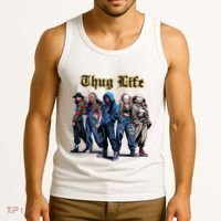 Thug Life Horror Characters Scary Movie Krueger Myers Pennywise Halloween Tank Top thumb 3