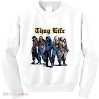 Thug Life Horror Characters Scary Movie Krueger Myers Pennywise Halloween Kids Sweatshirt thumb 0