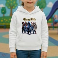 Thug Life Horror Characters Scary Movie Krueger Myers Pennywise Halloween Kids Hoodie thumb 3