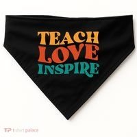 Teach Love Inspire Gift For Teacher USA-Made Doggie Bandana thumb 0