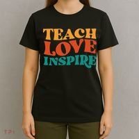 Teach Love Inspire Gift For Teacher T-Shirt thumb 4