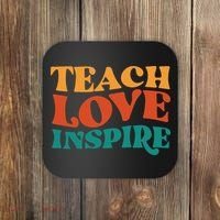 Teach Love Inspire Gift For Teacher Coaster thumb 0