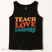 Teach Love Inspire Gift For Teacher Tank Top thumb 2
