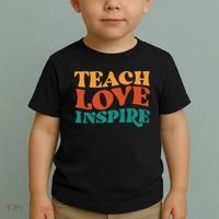 Teach Love Inspire Gift For Teacher Toddler T-Shirt thumb 2