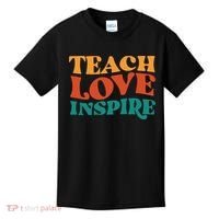 Teach Love Inspire Gift For Teacher Kids T-Shirt thumb 0