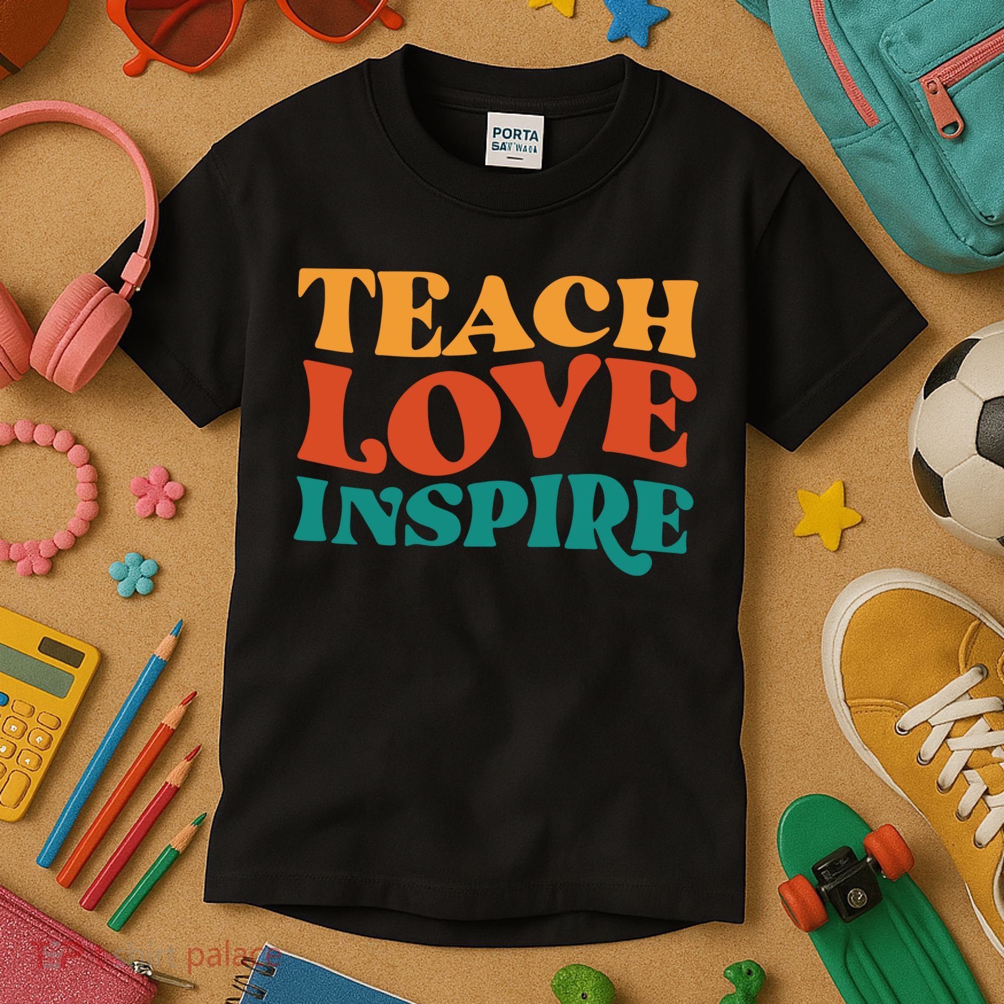 Teach Love Inspire Gift For Teacher Kids T-Shirt