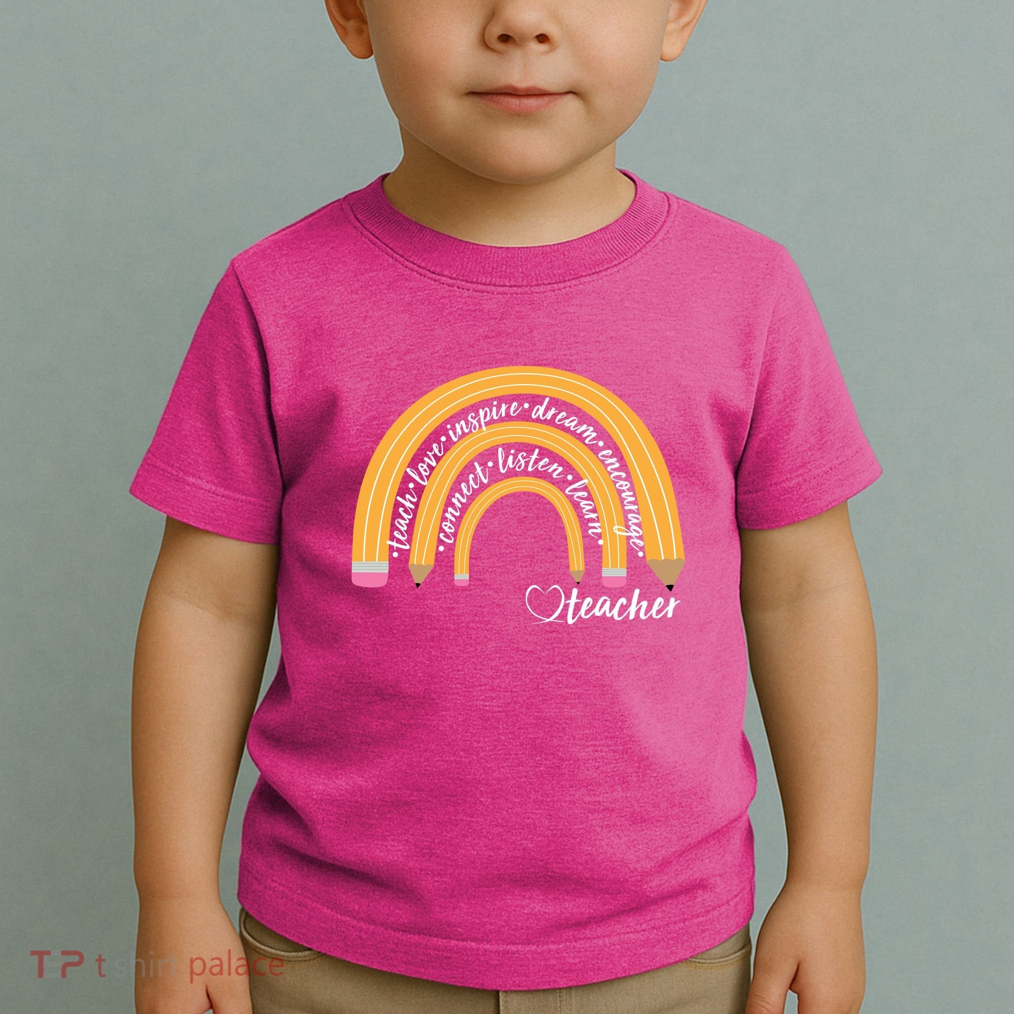 Teach Love Inspire Dream Encourage Teacher Love Toddler T-Shirt