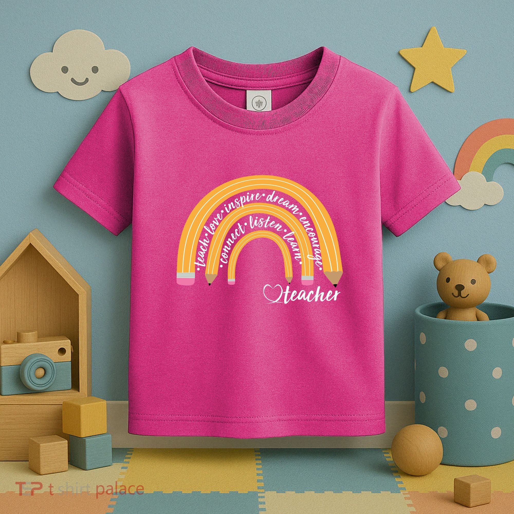 Teach Love Inspire Dream Encourage Teacher Love Toddler T-Shirt
