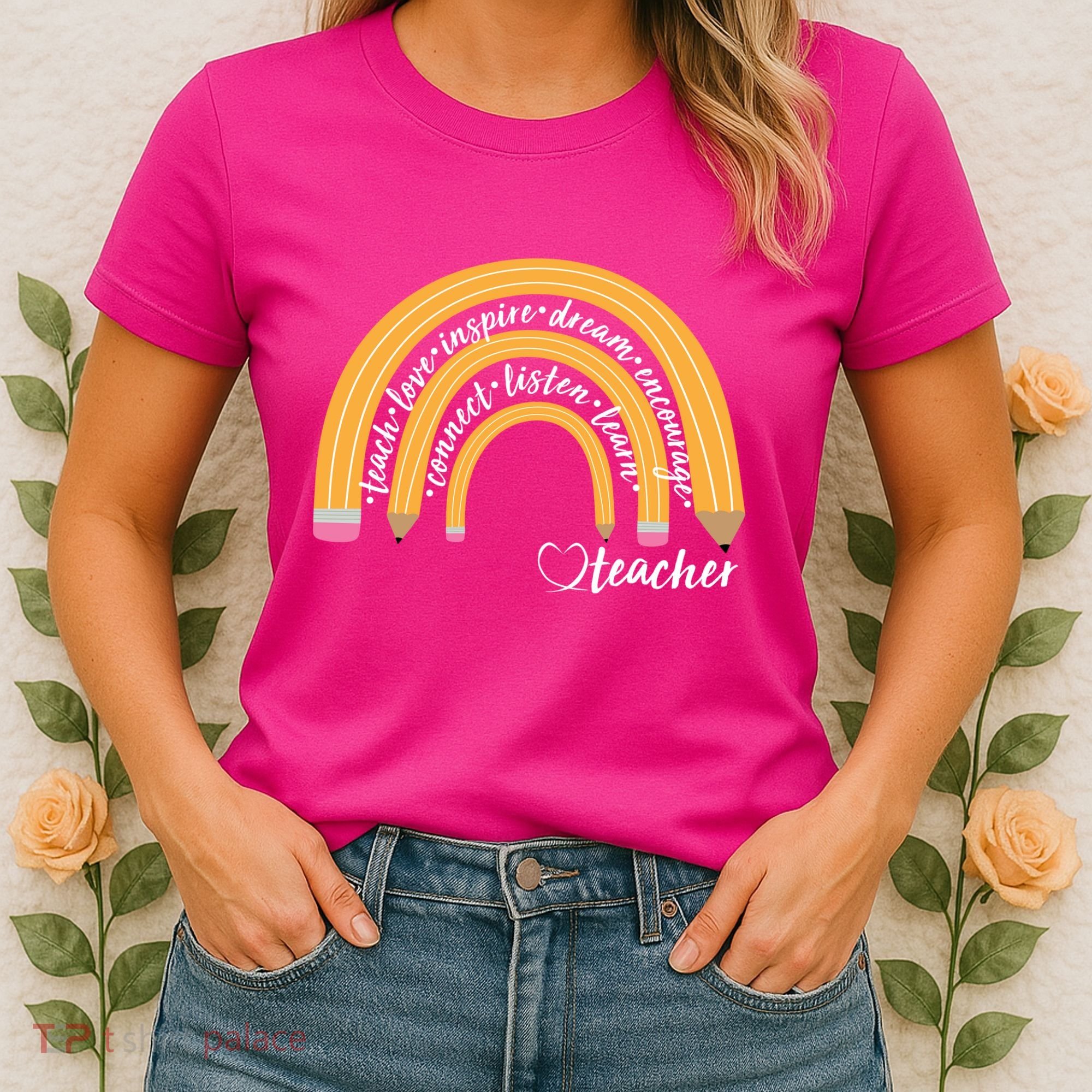 Teach Love Inspire Dream Encourage Teacher Love Women's T-Shirt