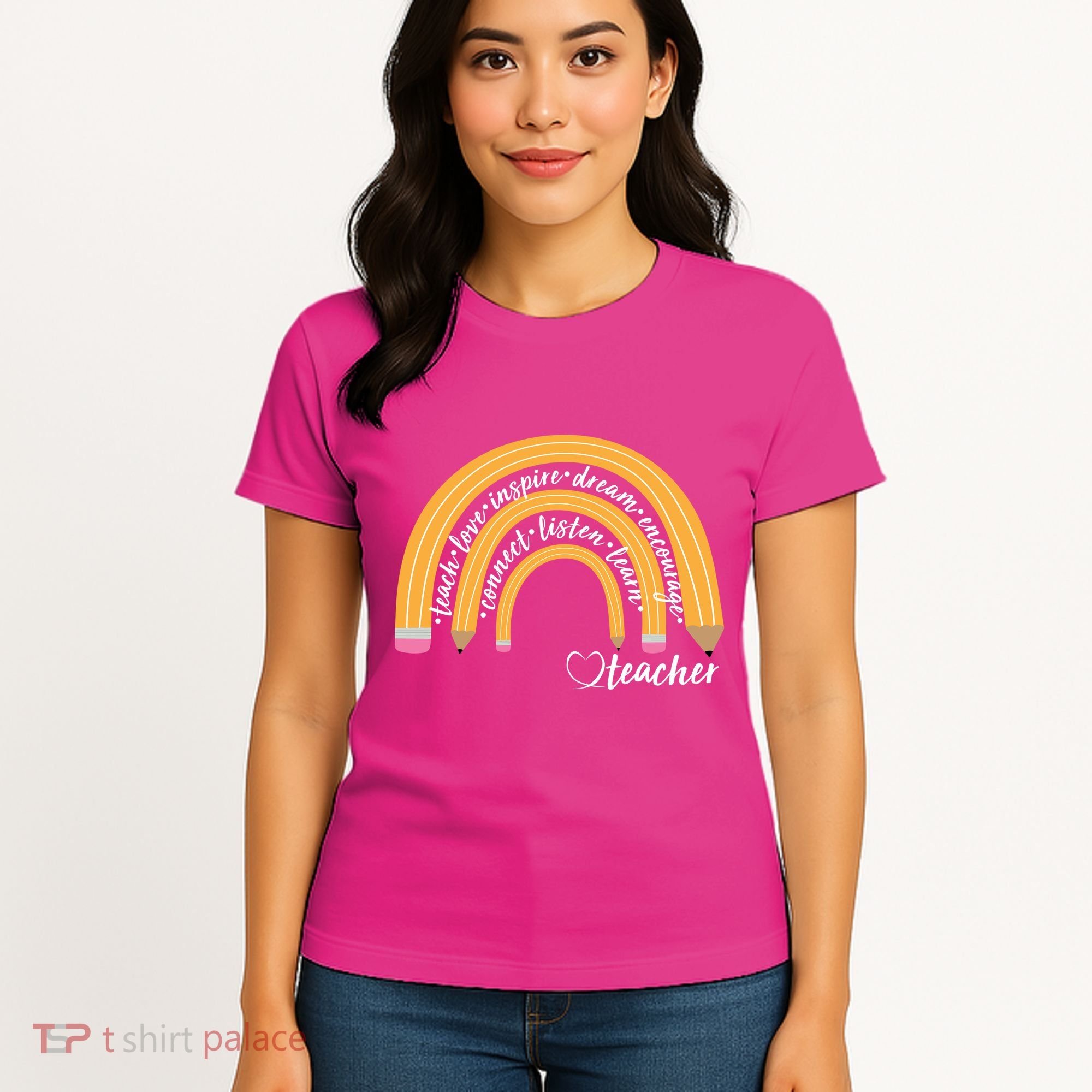 Teach Love Inspire Dream Encourage Teacher Love Women's T-Shirt