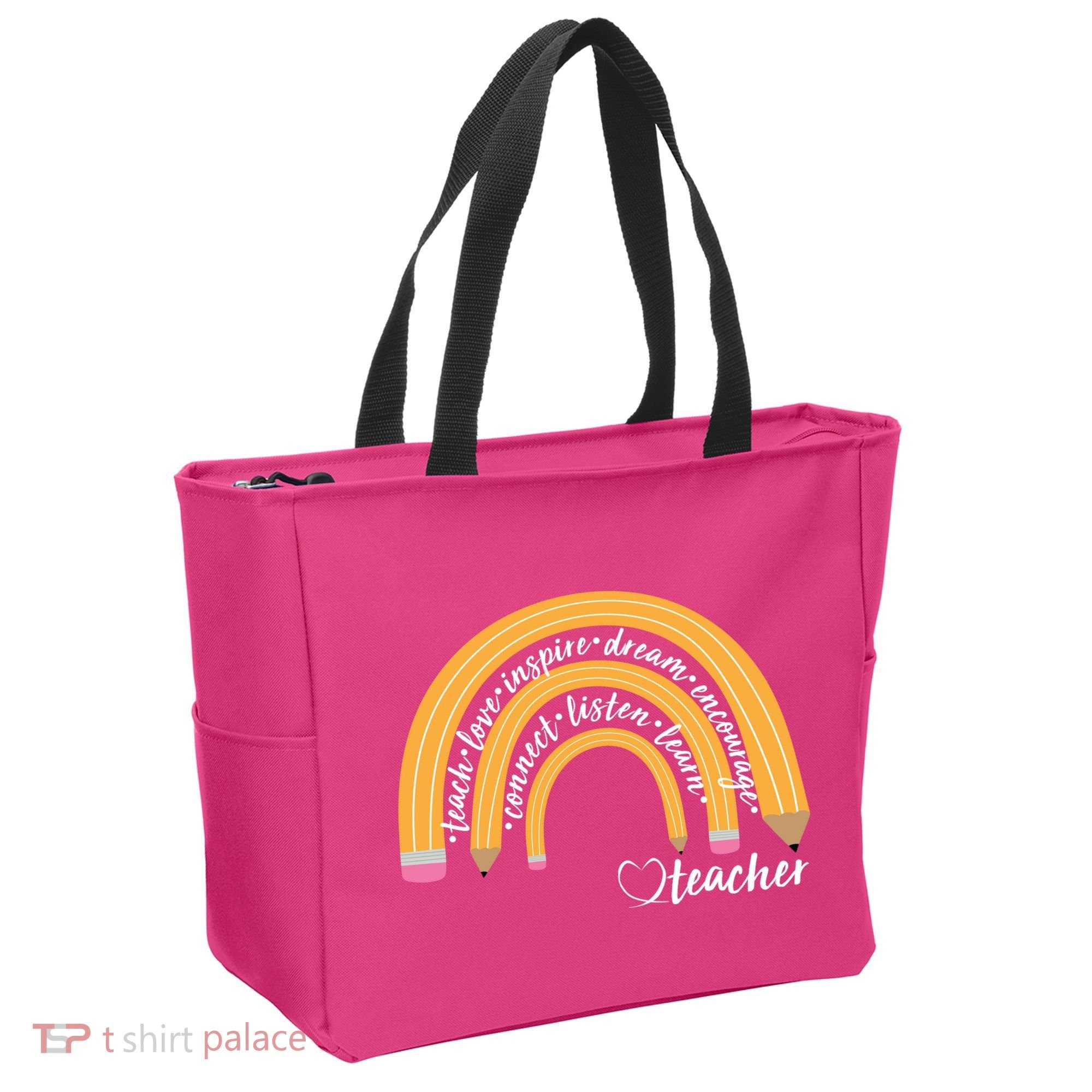 Teach Love Inspire Dream Encourage Teacher Love Tote Bag