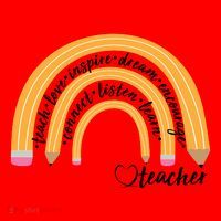 Teach Love Inspire Dream Encourage Teacher Love Santa Hat thumb 1