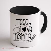 Teach Love Inspire Cute Gift For Teacher Coffee Mug thumb 1