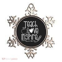 Teach Love Inspire Cute Gift For Teacher Ornament thumb 0