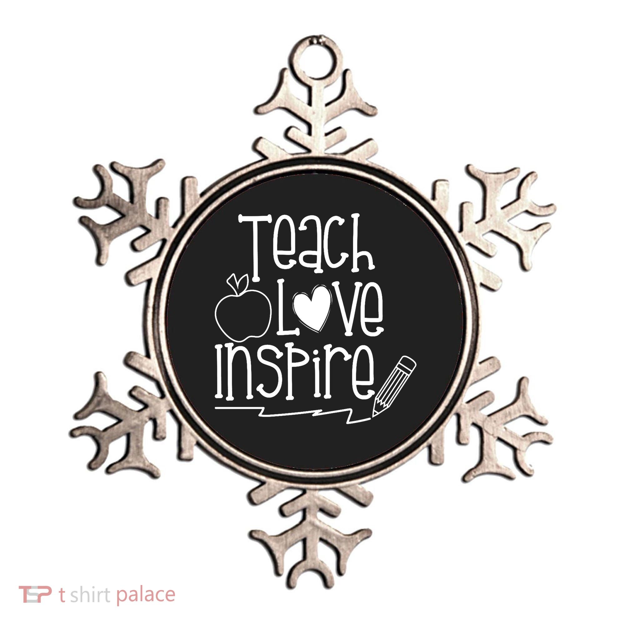 Teach Love Inspire Cute Gift For Teacher Ornament