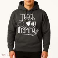 Teach Love Inspire Cute Gift For Teacher Hoodie thumb 2