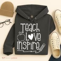Teach Love Inspire Cute Gift For Teacher Hoodie thumb 4
