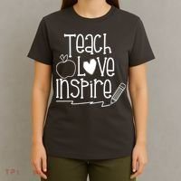 Teach Love Inspire Cute Gift For Teacher T-Shirt thumb 4
