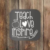 Teach Love Inspire Cute Gift For Teacher Coaster thumb 0