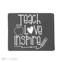 Teach Love Inspire Cute Gift For Teacher Mousepad thumb 0