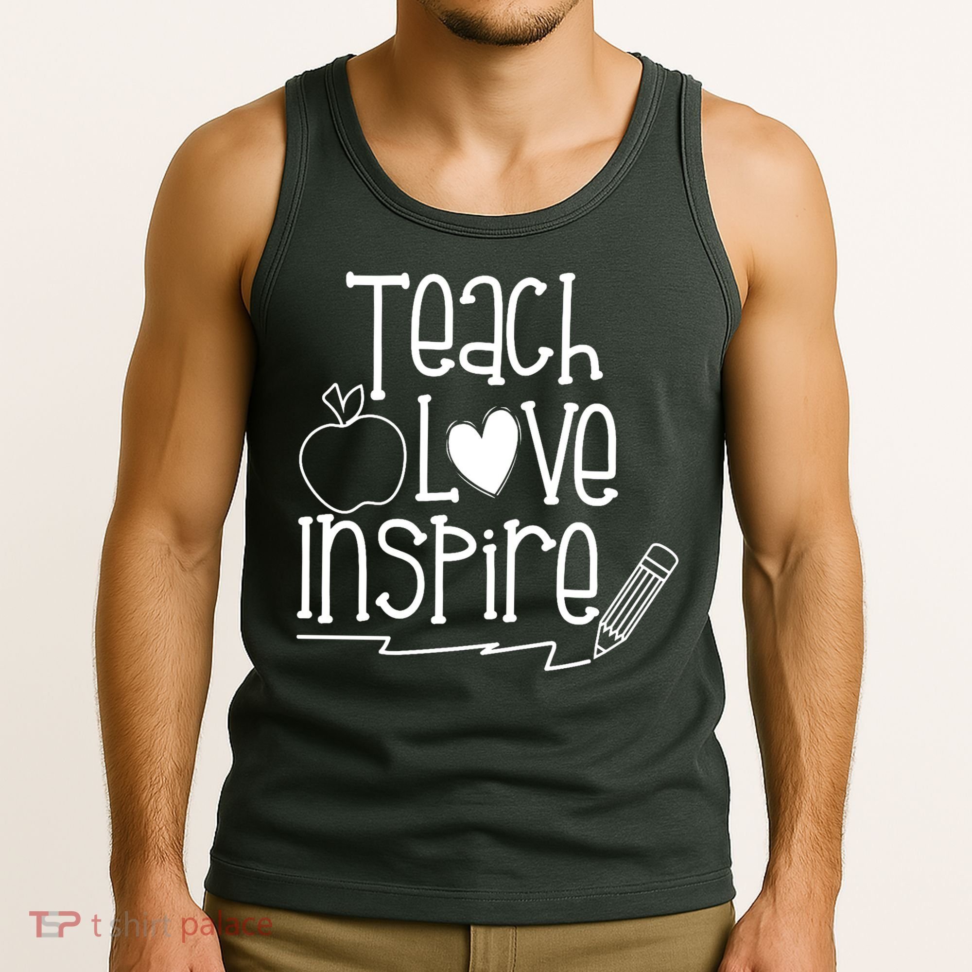 Teach Love Inspire Cute Gift For Teacher Tank Top