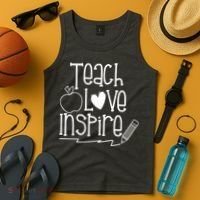 Teach Love Inspire Cute Gift For Teacher Tank Top thumb 4