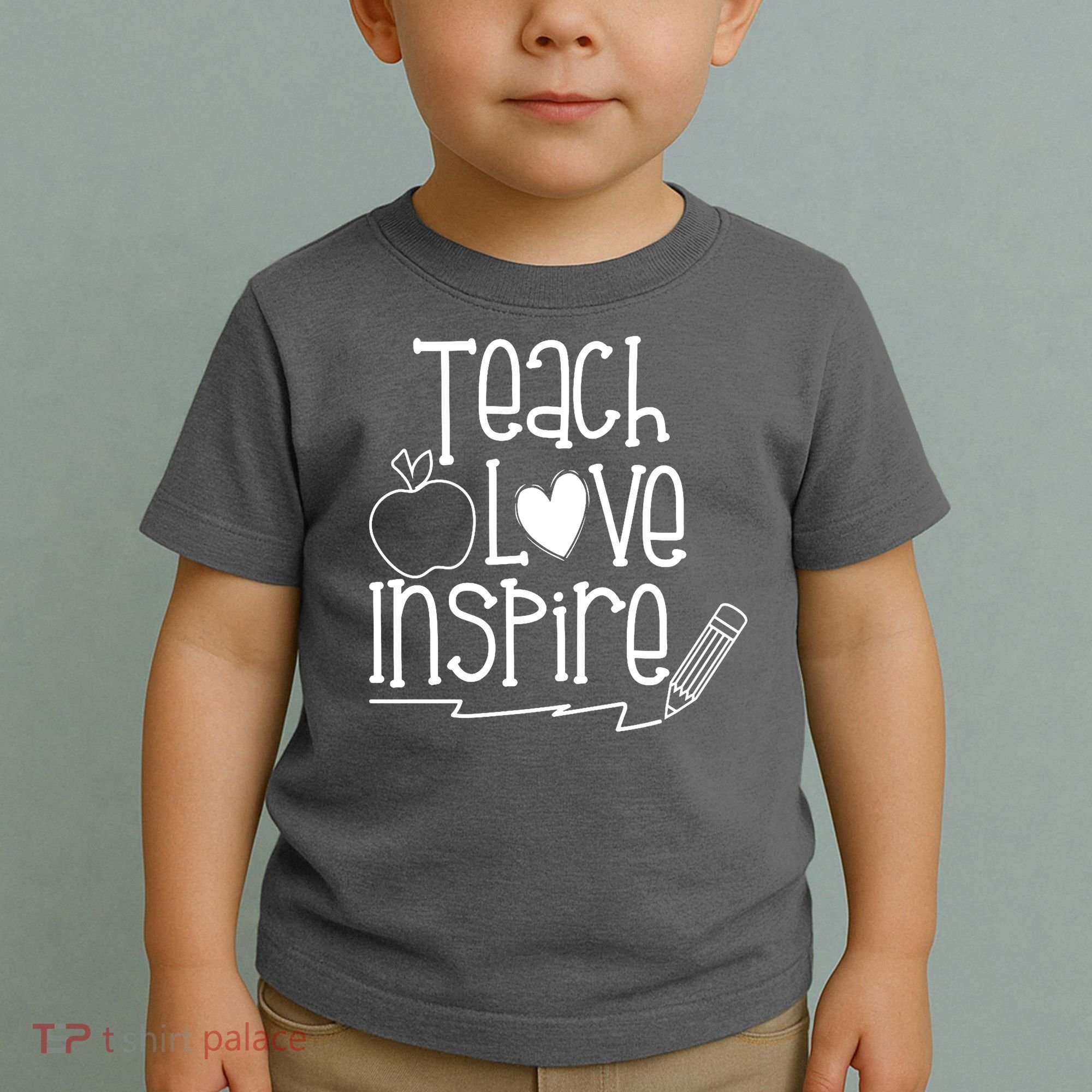 Teach Love Inspire Cute Gift For Teacher Toddler T-Shirt