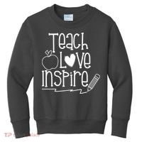 Teach Love Inspire Cute Gift For Teacher Kids Sweatshirt thumb 0