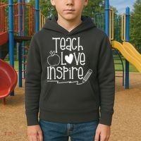 Teach Love Inspire Cute Gift For Teacher Kids Hoodie thumb 2