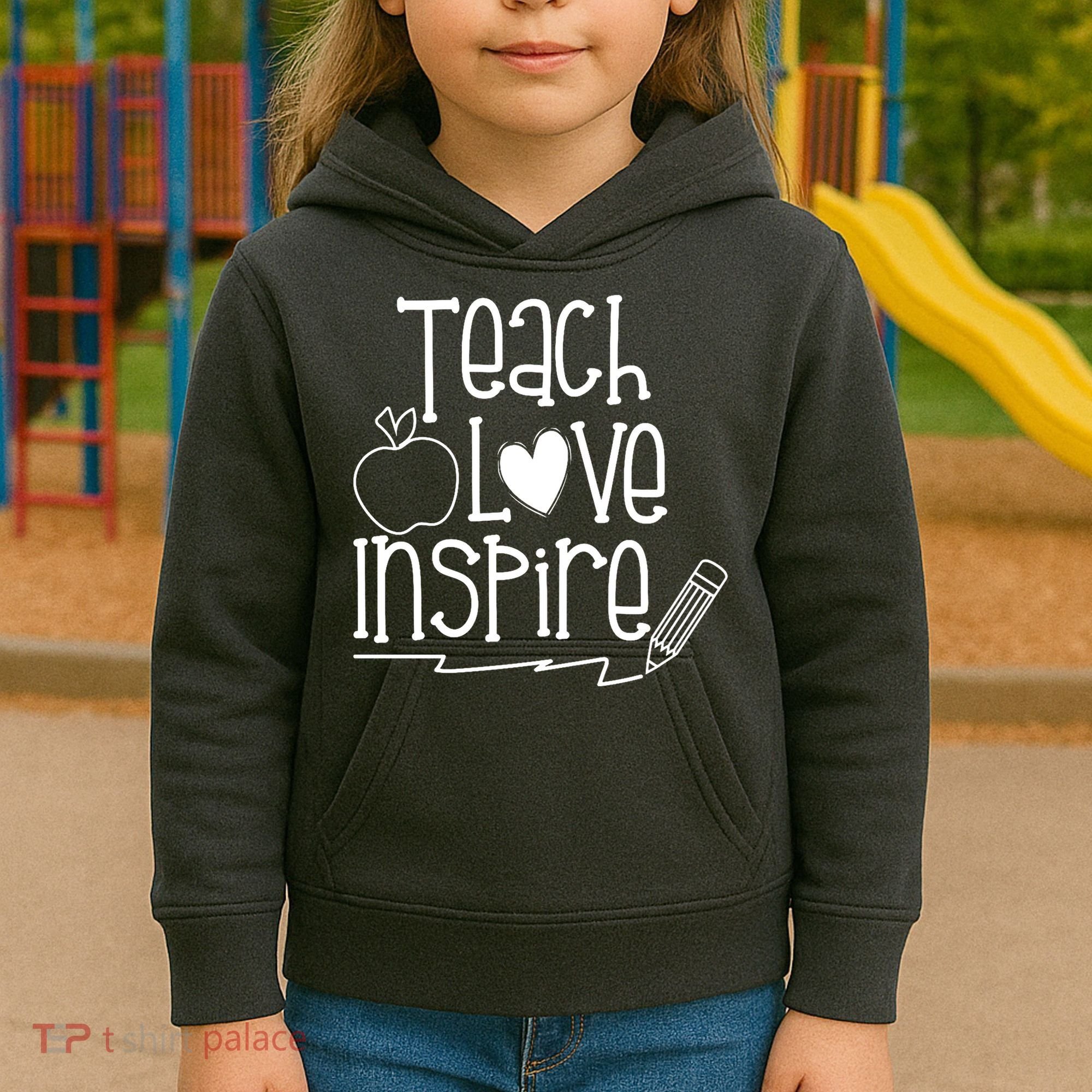 Teach Love Inspire Cute Gift For Teacher Kids Hoodie