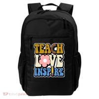 Teach Love Inspire Retro Gift For Teacher Backpack thumb 0