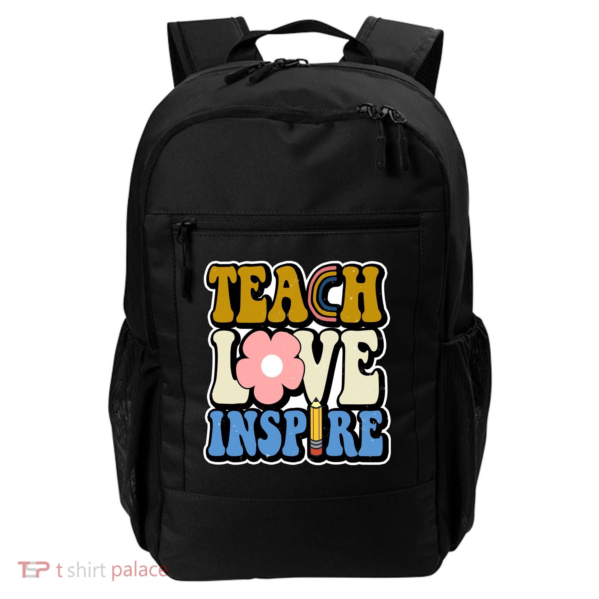 Teach Love Inspire Retro Gift For Teacher Backpack