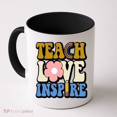 Teach Love Inspire Retro Gift For Teacher Coffee Mug