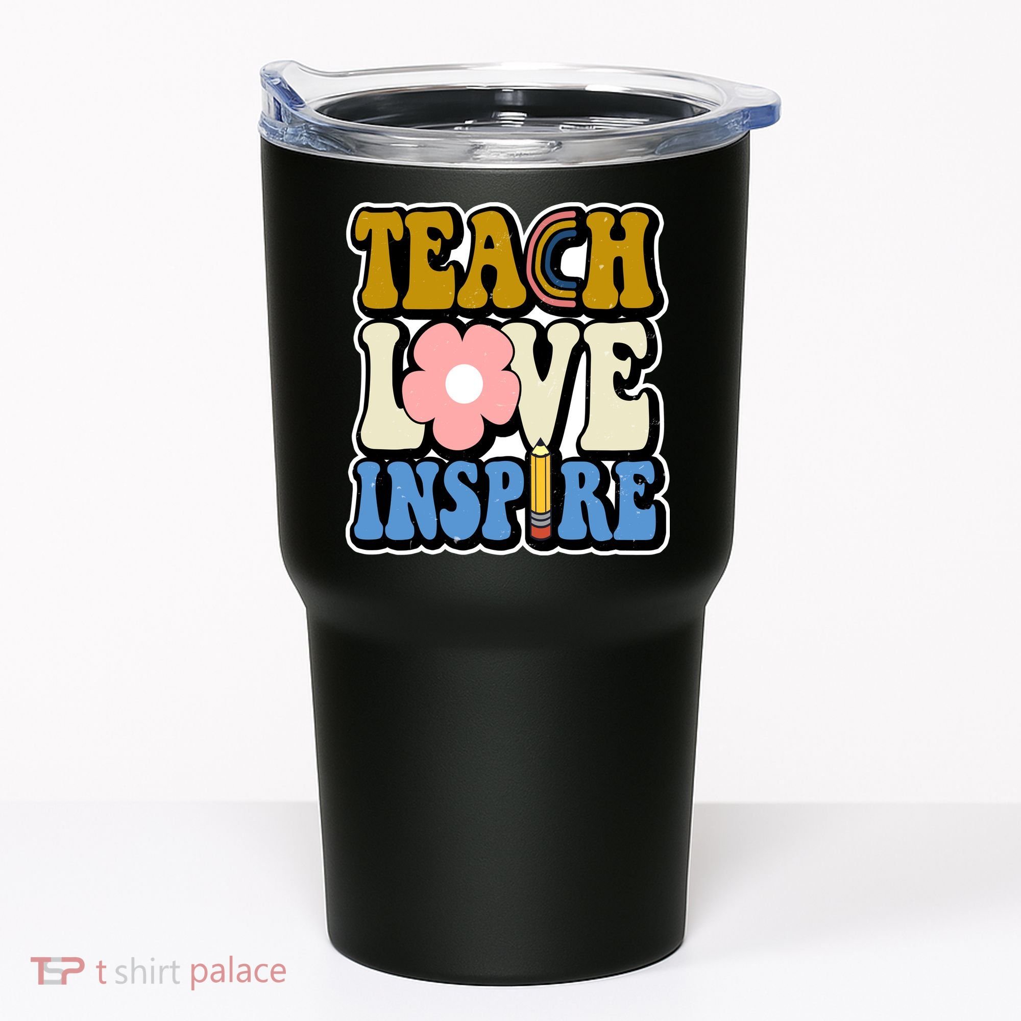 Teach Love Inspire Retro Gift For Teacher Tumbler