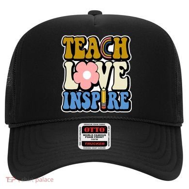 Teach Love Inspire Retro Gift For Teacher Hat