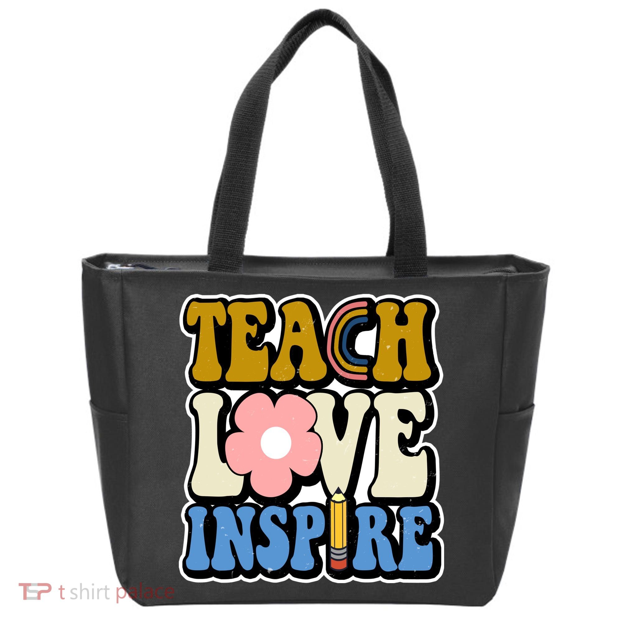 Teach Love Inspire Retro Gift For Teacher Tote Bag