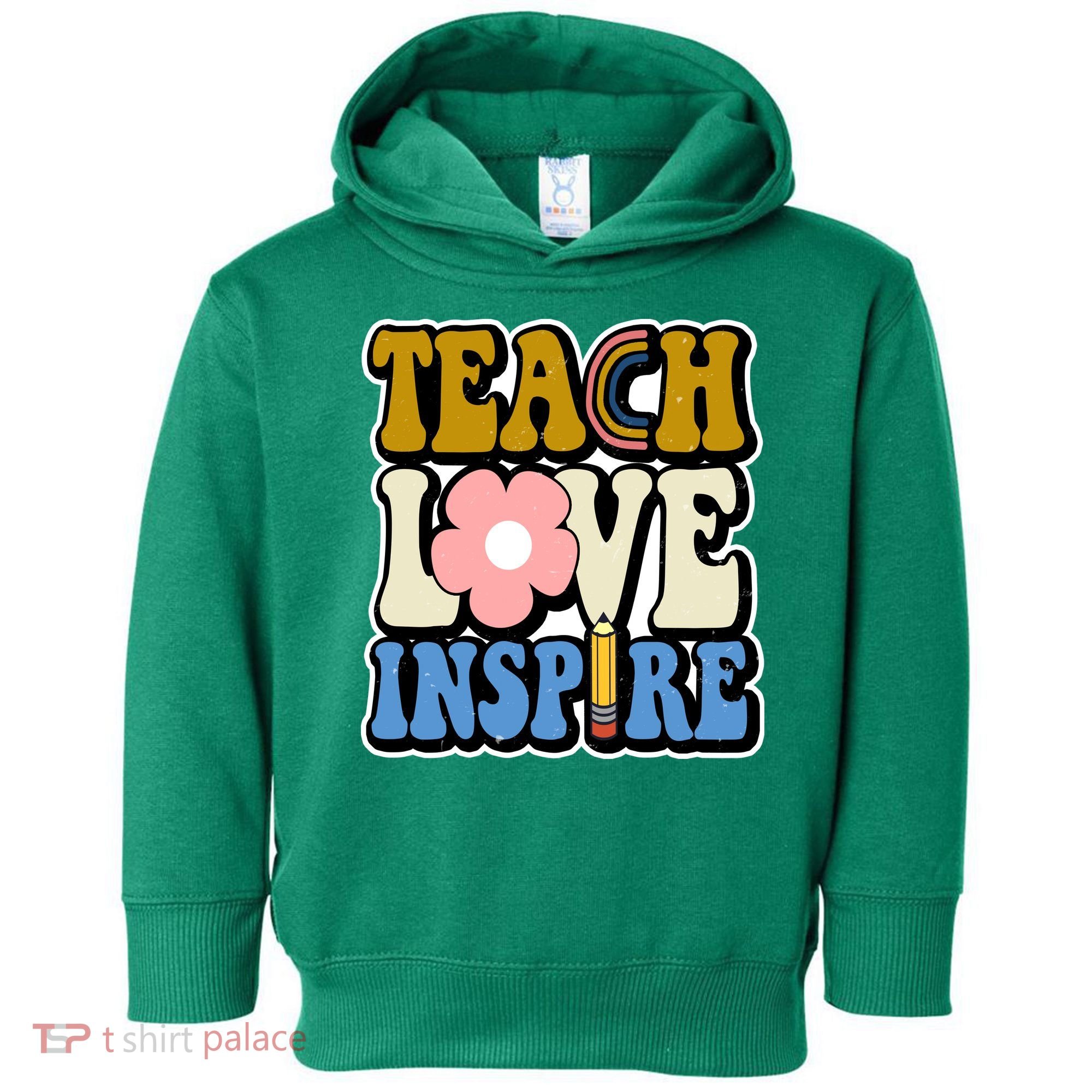 Teach Love Inspire Retro Gift For Teacher Toddler Hoodie