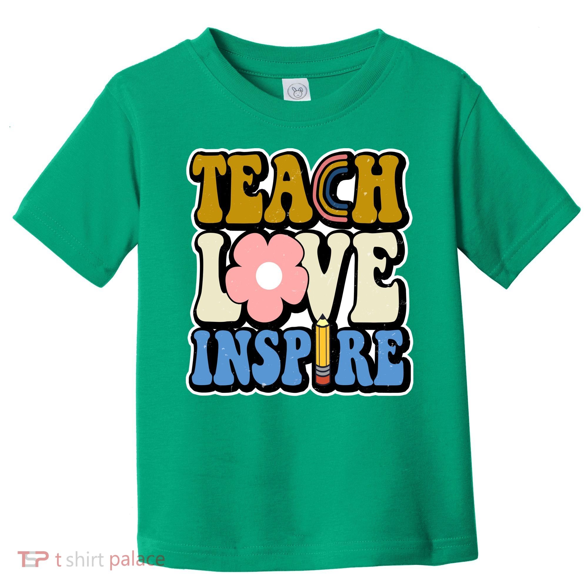 Teach Love Inspire Retro Gift For Teacher Toddler T-Shirt