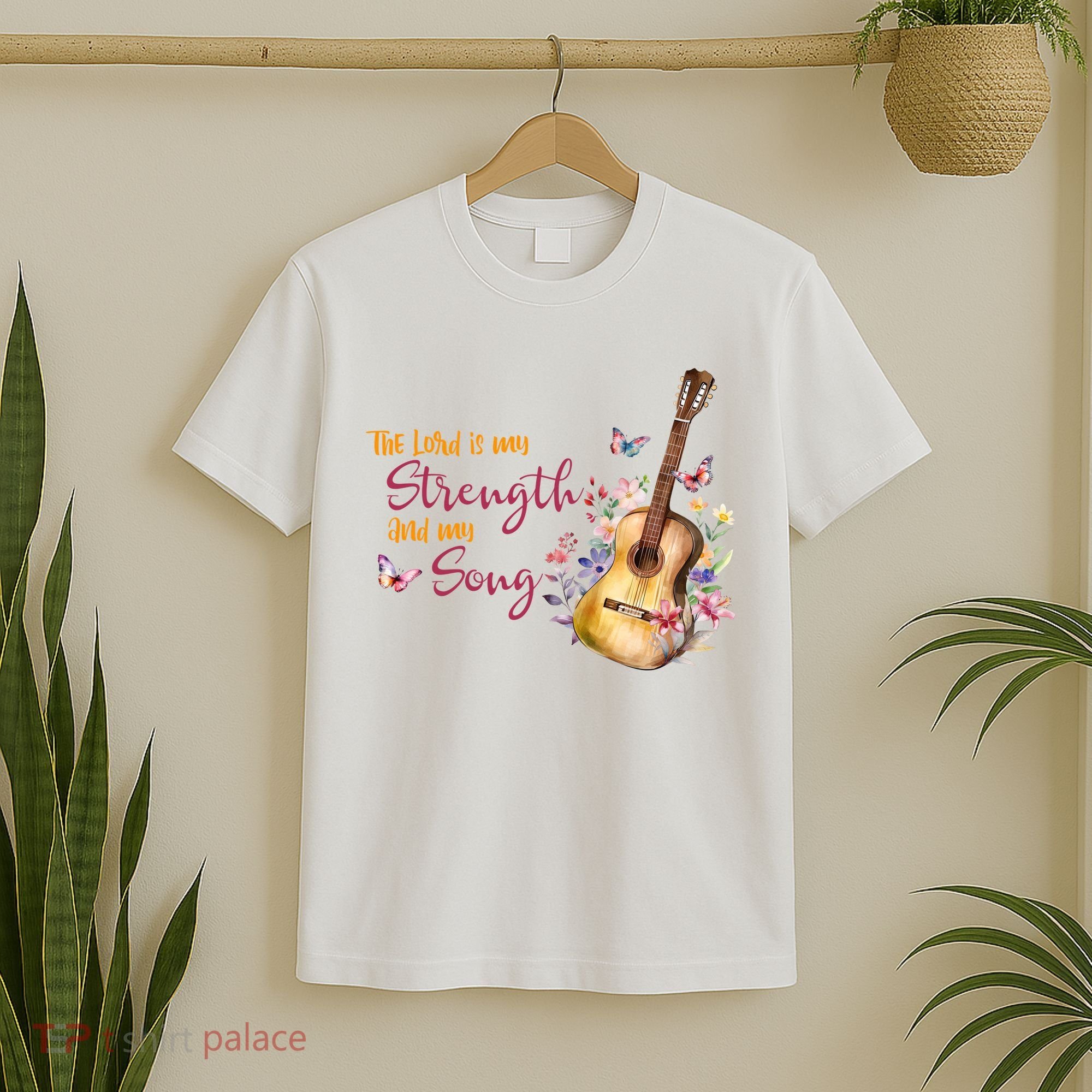 The Lord Is My Strength And My Song Guitar T-Shirt