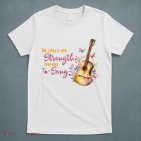The Lord Is My Strength And My Song Guitar T-Shirt thumb 5