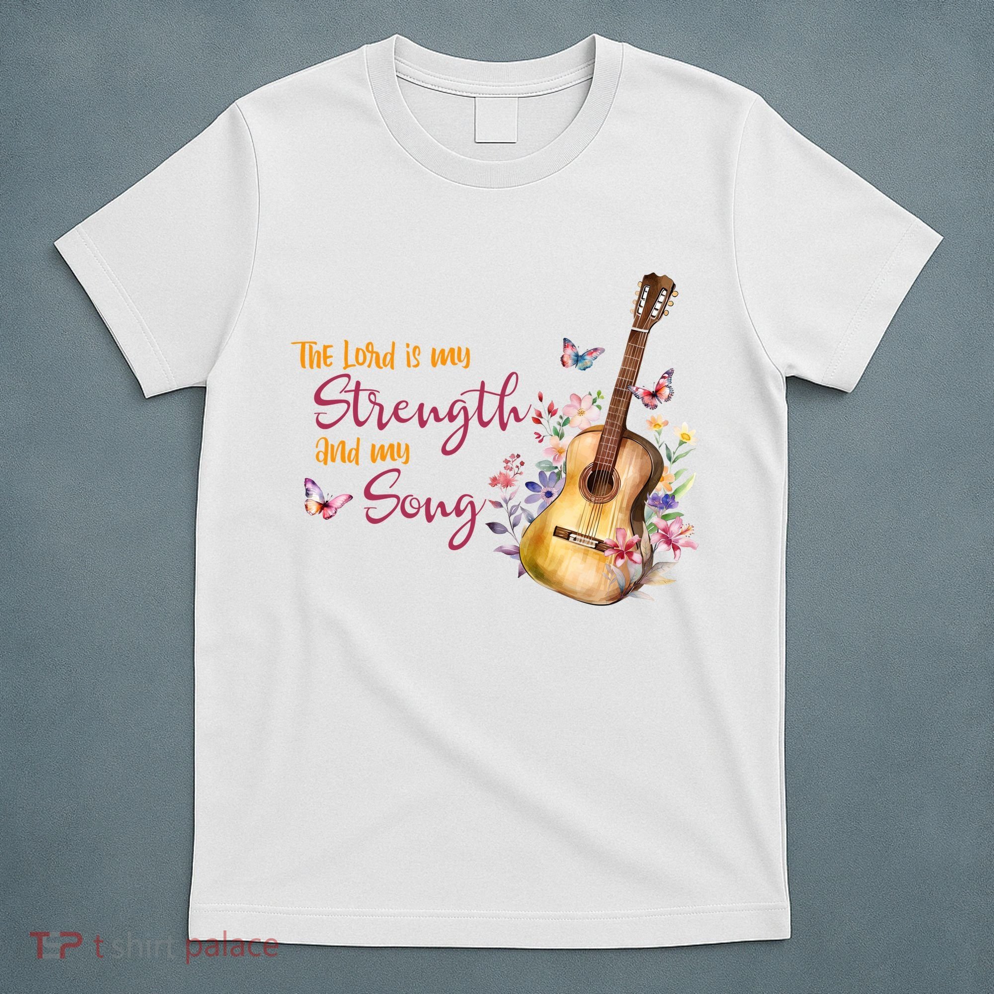 The Lord Is My Strength And My Song Guitar T-Shirt