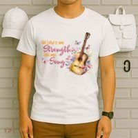 The Lord Is My Strength And My Song Guitar T-Shirt thumb 6