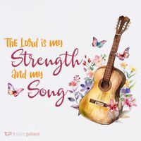 The Lord Is My Strength And My Song Guitar Mousepad thumb 1