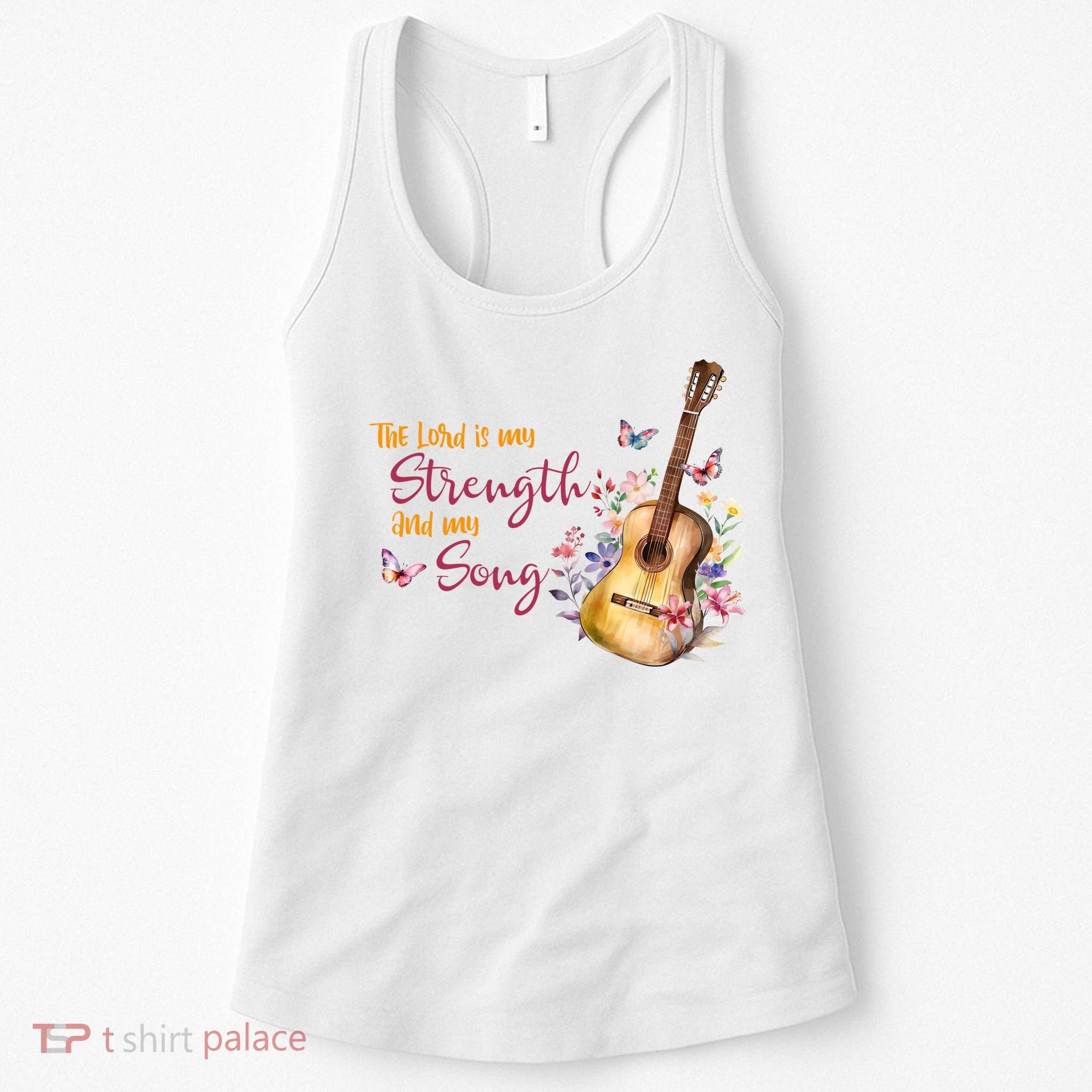 The Lord Is My Strength And My Song Guitar Women's Tank Top