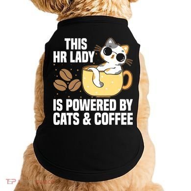 This Lady Is Powered By Cats & Coffee Expressive Design Doggie Tank