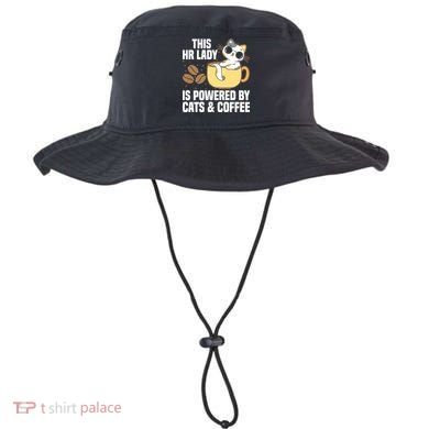 This Lady Is Powered By Cats & Coffee Expressive Design Bucket Hat