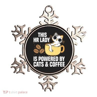 This Lady Is Powered By Cats & Coffee Expressive Design Ornament