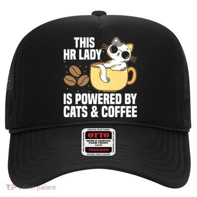 This Lady Is Powered By Cats & Coffee Expressive Design Hat