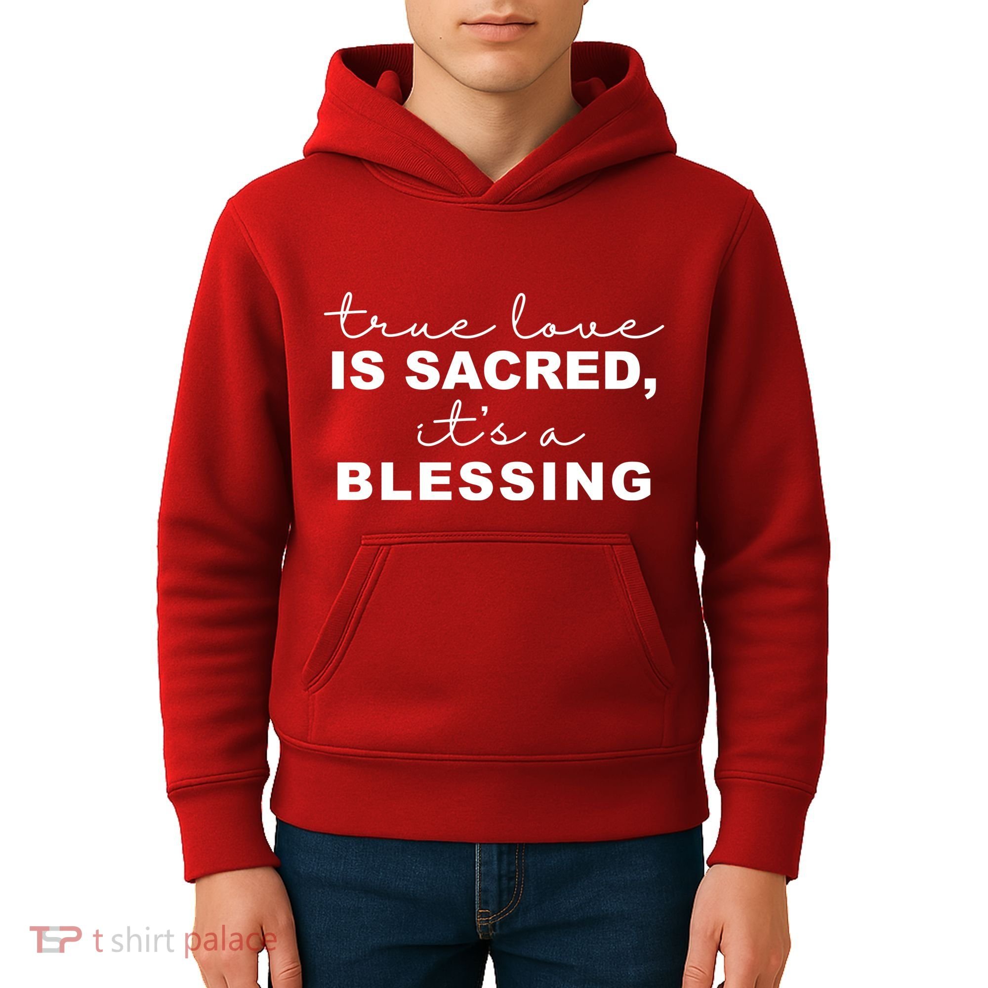 True Love Is Sacred It's A Blessing Kids Hoodie