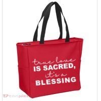 True Love Is Sacred It's A Blessing Tote Bag thumb 2